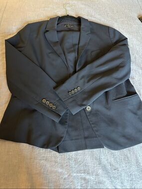 Ann Taylor Navy Women's Tailored Blazer with Notch Lapel, Trousers and Skirt